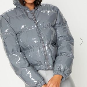vinyl puffer jacket